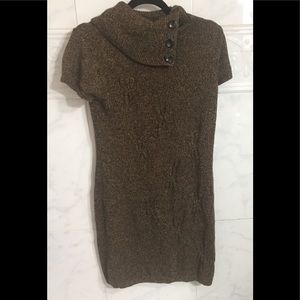 Slim thick sweater dress curvy brown & black